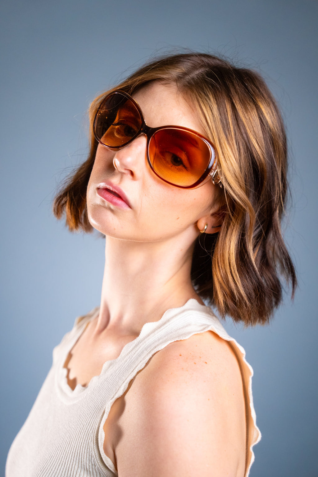 LADYBOSS SUNGLASSES - SPECTACLES (Amber)-3