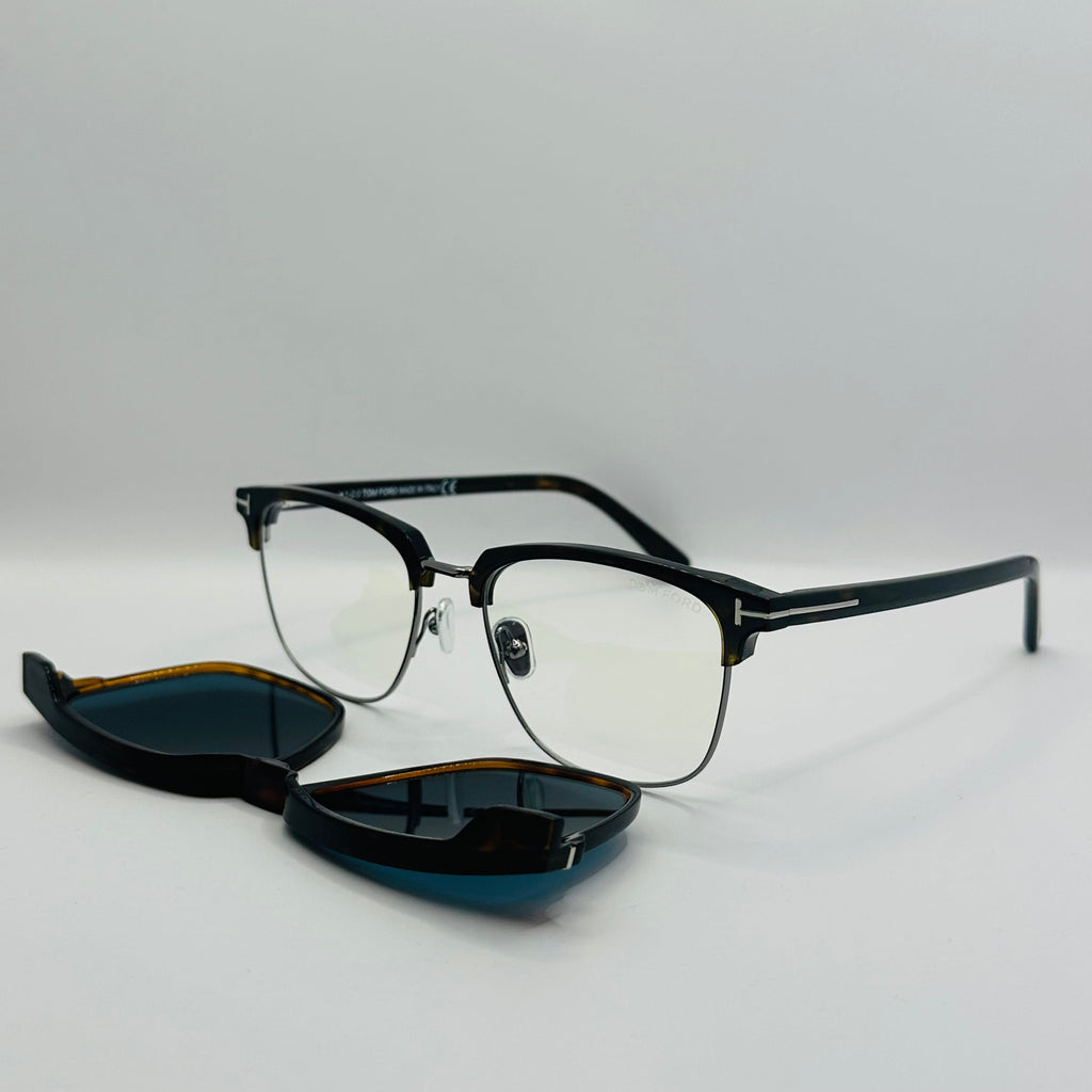 Tom Ford TF5683-B Blue Control With Magnetic Clip-On-0